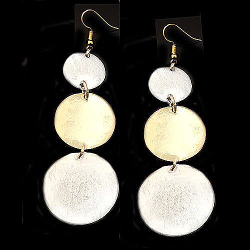 Tri-Circle Drop Earrings