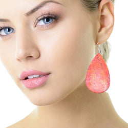Enamel Paint Fire Drop Earrings