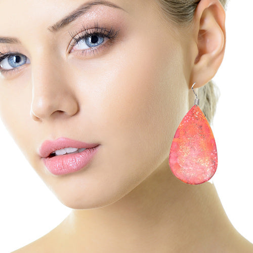 Enamel Paint Fire Drop Earrings
