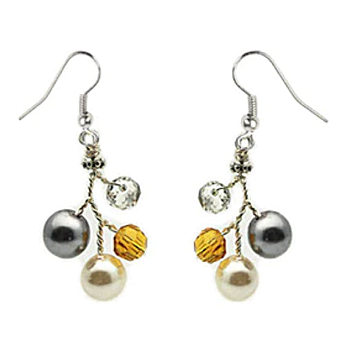 Amber Grey Earrings