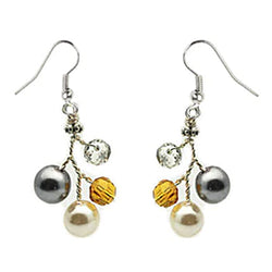 Amber Grey Earrings