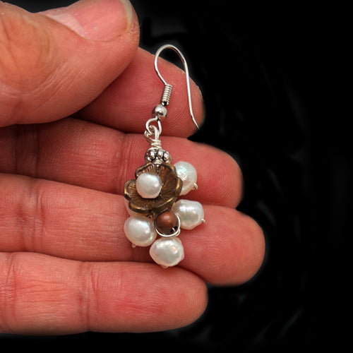 Freshwater Pearl Copper Earrings