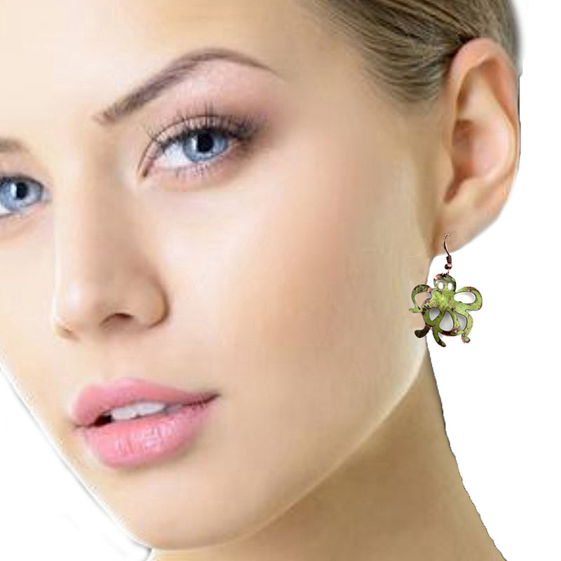Octopus TURQUOISE OR GREEN Earrings