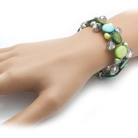 Weaving Green Bracelet - Nurit Niskala