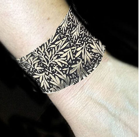 Silver FLORAL Cuff