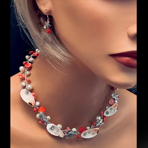 Coral Nautical Necklace