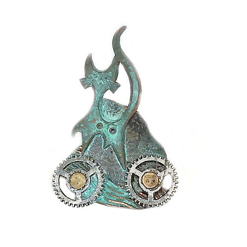 Cat Steampunk Brooch