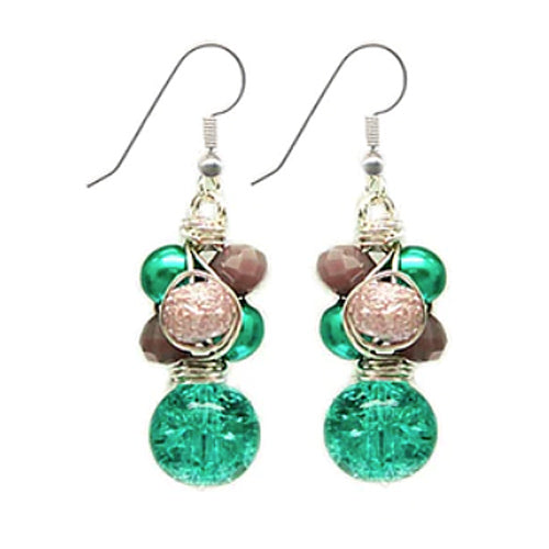 EMERALD LAVENDER EARRINGS