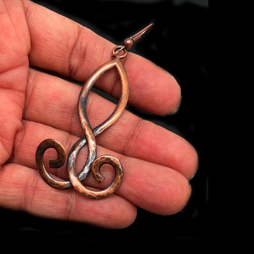 Twisty Copper Earrings