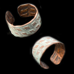 White Patina Copper Ring