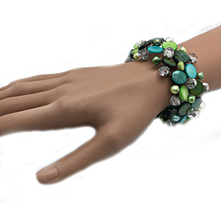 Weaving Green Bracelet - Nurit Niskala