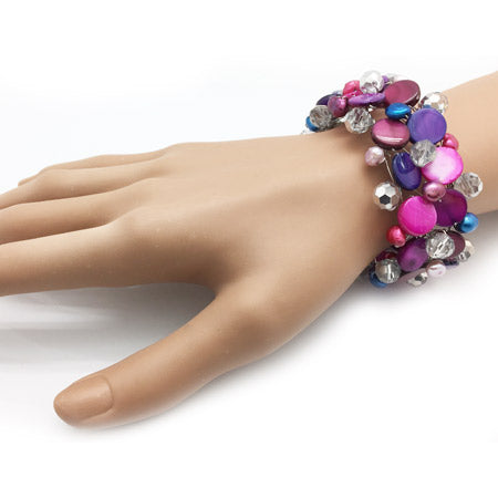 Weaving Purple Pink Bracelet - Nurit Niskala