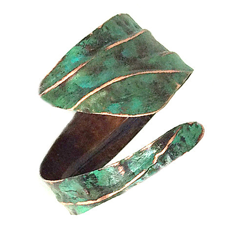 Green Antique Look Copper Cuff