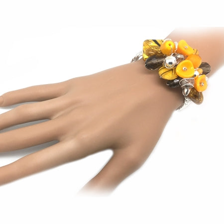 Yellow Grey Bracelet - Nurit Niskala