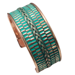 Copper Patina Textured Cuffs